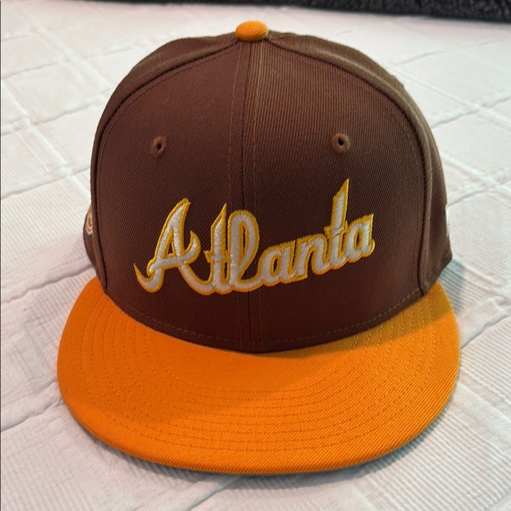 Brown and Orange Atlanta Braves Cap